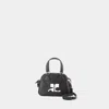 Courrèges Reedition Mini Bowling Bag - Courreges - Leather - Black