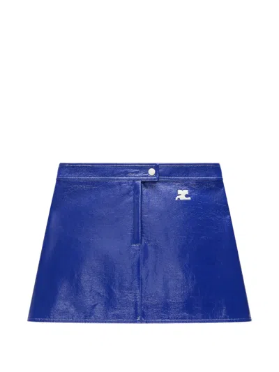 Courrèges Reedition Mini Skirt In Blue