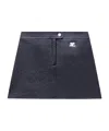 Courrèges Reedition Vinyle Skirt In Blue