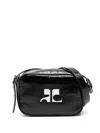 Courrèges Courregès Reedition Naplack Camera Bag In Black