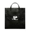 Courrèges Reedition Naplack Tote Bag In Black