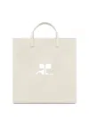 Courrèges Reedition Naplack Tote Bag In Neutrals