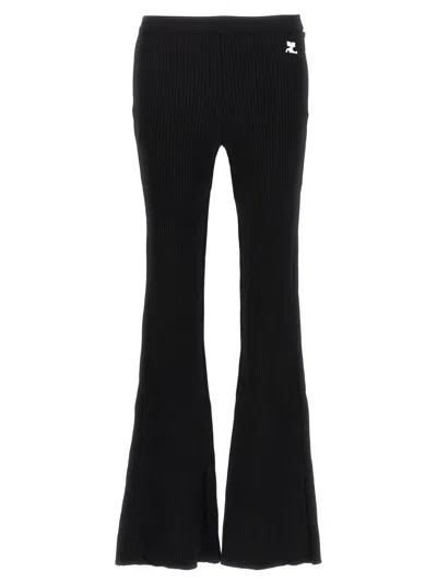 COURRÈGES 'REEDITION RIB KNIT' PANTS