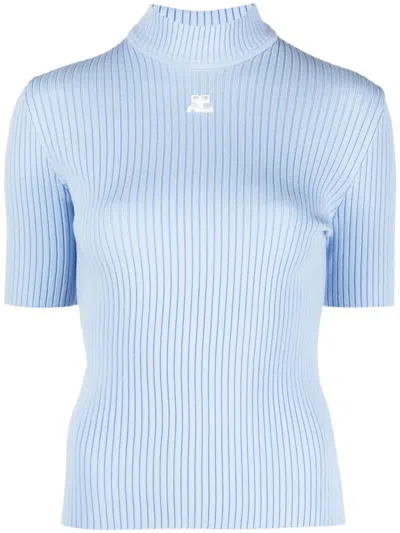 COURRÈGES REEDITION RIB-KNIT SWEATER