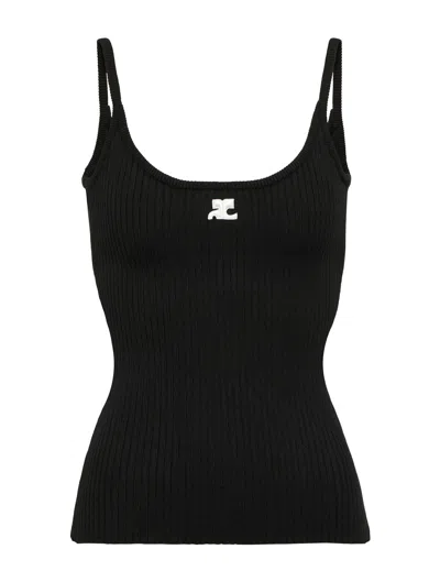 COURRÈGES REEDITION RIB KNIT TANK TOP