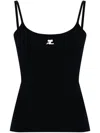 Courrèges Knit Tank Top In Navy