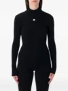 Courrèges Courreges Women Reedition Knit Long Sleeves Top In Black