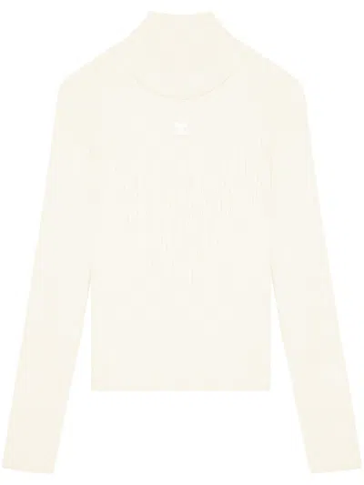 Courrèges Reedition Ribbed Jumper In Neutrals