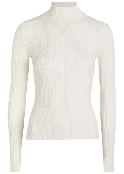 Courrèges Reedition Ribbed Knit Jumper