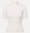 Courrèges Reedition Ribbed-knit Top In White
