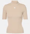 Courrèges Reedition Rib Knit Sweater In Lait De Rose In Neutro