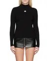 Courrèges Reedition Ribbed Sweater In Black