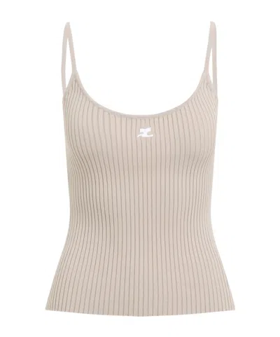 COURRÈGES REEDITION RIBBED TOP