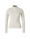 Courrèges Turtleneck Long-sleeve Rib Sweater In Heritage White