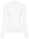 Courrèges Reedition Second Skin Mesh Top In White