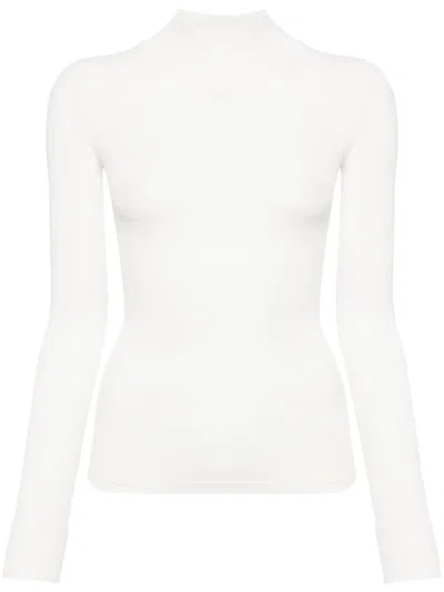 Courrèges Reedition Second Skin Mesh Top In White