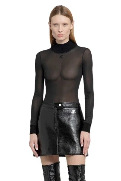 Courrèges Reedition Second Skin Top In Black