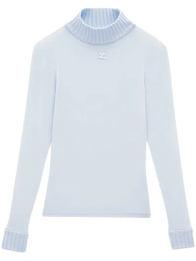 Courrèges Reedition Second-skin Top In Blue