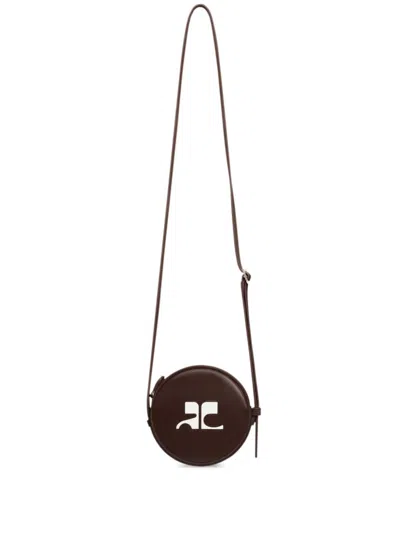 Courrèges Reedition Small Circle Bag In Brown