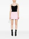 Courrèges Fitted Black Ribbed Tank Top With Subtle Logo In Black