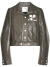 Courrèges Reedition Vinyl Appliqué-logo Jacket In Gray