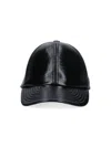 Courrèges Glossy Black Baseball Cap With Structured Silhouette In Black