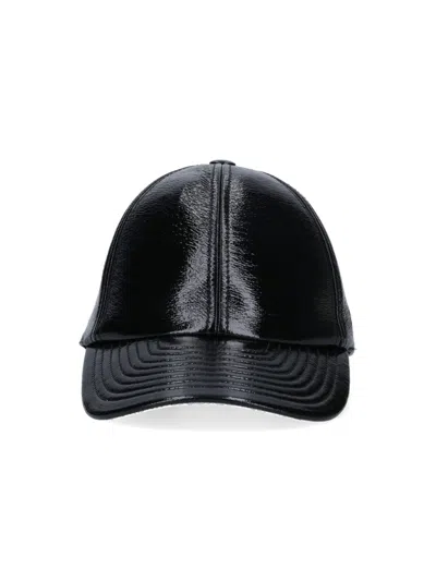 Courrèges 'reedition' Vinyl Baseball Cap In Black  