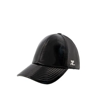 Courrèges Logo Patch Cap In Black