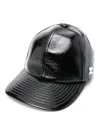 Courrèges Vinyl Cap Curved Brim In Black