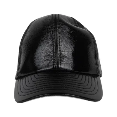 Courrèges Reedition Vinyl Hat In Black In Nero