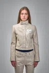 Courrèges Courreges Re Edition Jacket In Coated Cotton In Gray