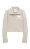 Courrèges Reedition Vinyl Jacket In Neutral