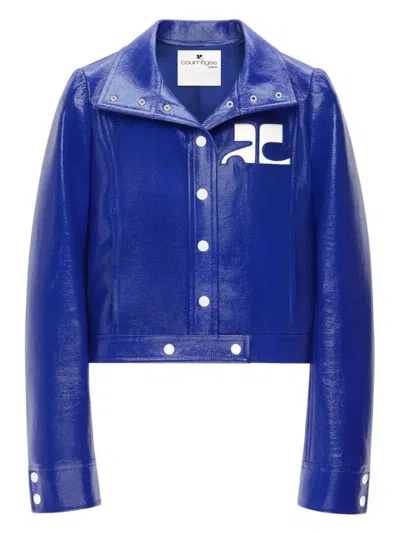 Courrèges Re-edition Vinyl Jacket In Blue