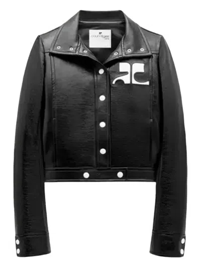 Courrèges Re-edition Vinyl Jacket Clothing In Black