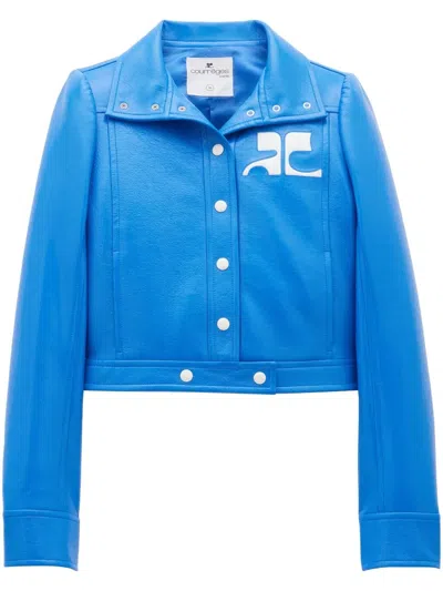 Courrèges Casual Jacket In Blue Synthetic Fibers