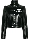 Courrèges Reedition Vinyl Jacket In Black