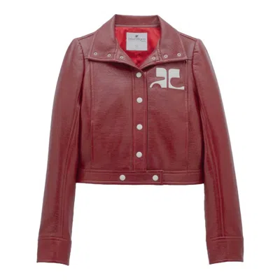 Courrèges Reedition Vinyl Jacket In Red