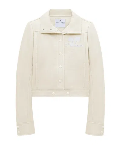 Courrèges Long-sleeved Casual Jacket In White