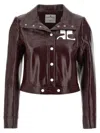 Courrèges Re-edition Vinyl Jacket Clothing In Burgundy