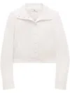 Courrèges Press-stud Cropped Jacket In White