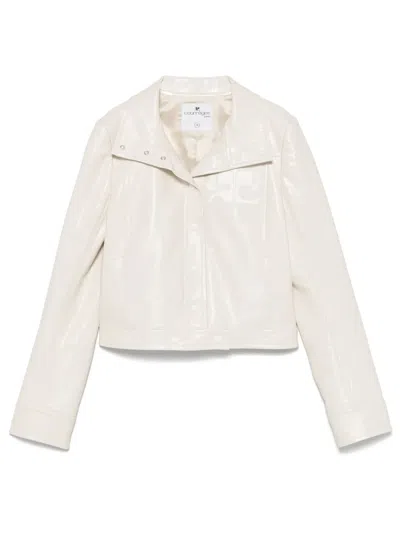 Courrèges Reedition Vinyl Jacket In White