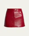 Courrèges Reedition Vinyl Mini Skirt In Red