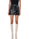 Courrèges Courreges Re Edition Faux Leather Mini Skirt In Black