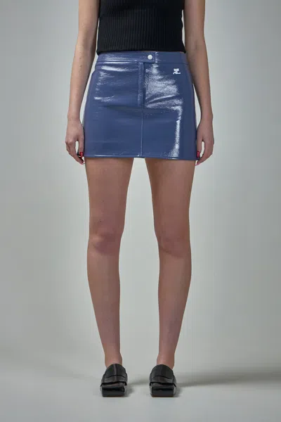 COURRÈGES REEDITION VINYL MINI SKIRT