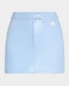 Courrèges Reedition Vinyl Mini Skirt In Blue