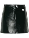 Courrèges Courreges Re-edition Vinyl Effect Mini Skirt Women In Black