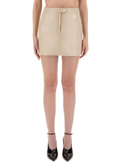 COURRÈGES COURRÈGES "REEDITION" VINYL MINI SKIRT