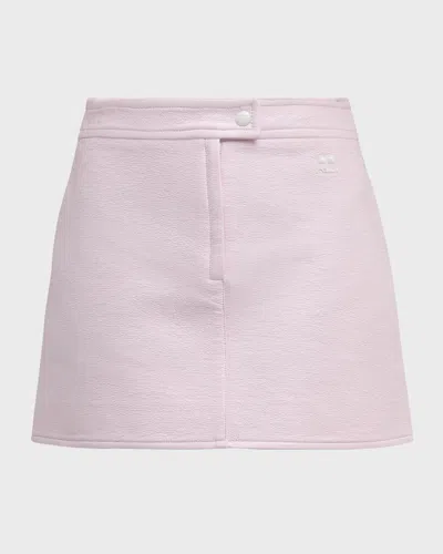 Courrèges Reedition Vinyl Mini Skirt In Multi