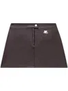 Courrèges Reedition Vinyl Miniskirt Clothing In Burgundy