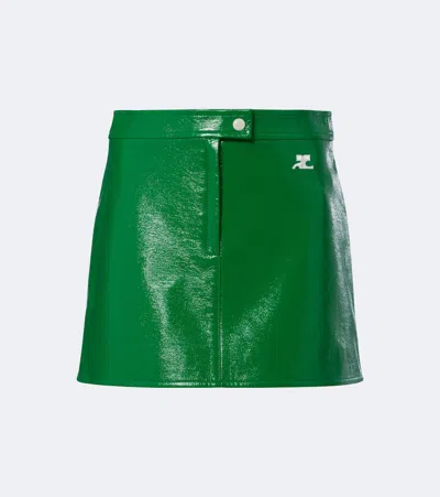 Courrèges Reedition Vinyl Miniskirt In Multi